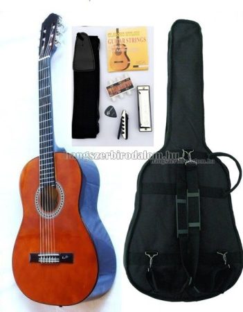 MSA sötét natúr klasszikus gitár sok kiegészítővel, C20