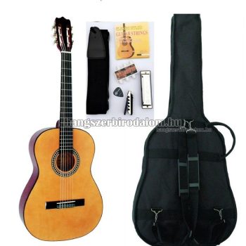 MSA natúr klasszikus gitár sok kiegészítővel, C22