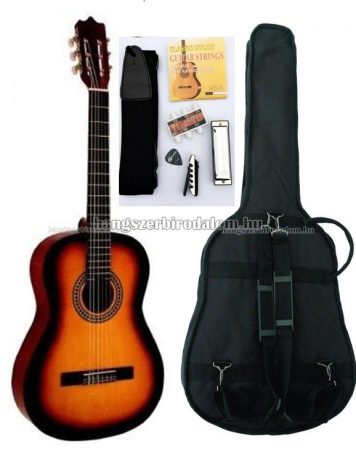 MSA napsárga klasszikus gitár sok kiegészítővel, C25