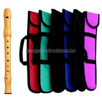 szoprán furulya fából, germán, puha tokkal 